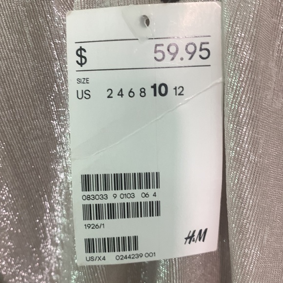 🎁HOLIDAY STYLE🎄NWT🎊2010s H&M Gold Maxi Dress with slit - Picture 7 of 7